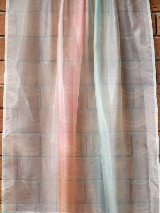 Door Transparent Curtain Polyester Ombree Sheer Multi - 52" X 90"