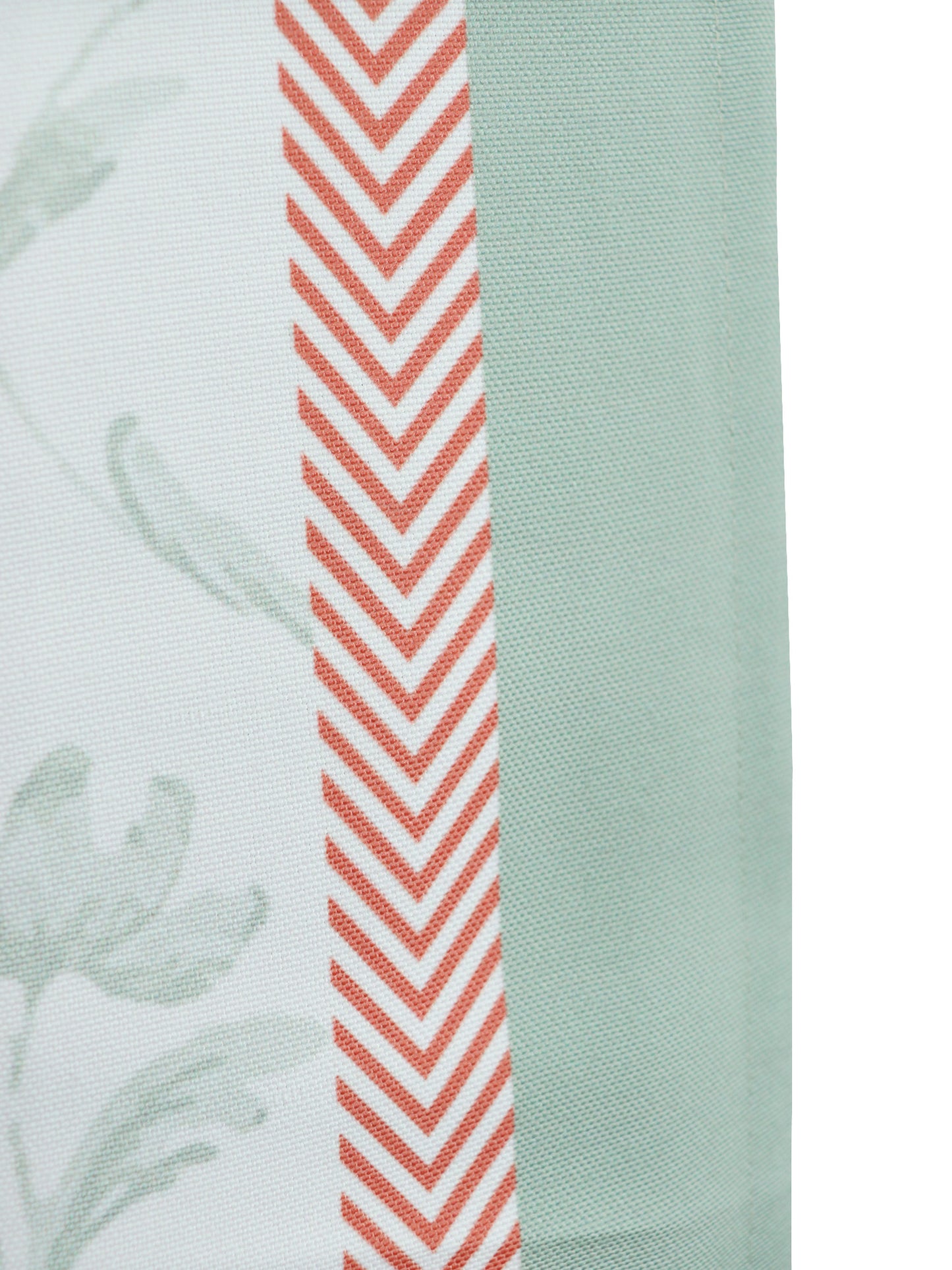 Door Curtain Cotton Blend Floral Digital Printed in White Green Color - 50" x 84" (Pack of 2)(Hidden Loop)