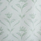 Door Curtain Cotton Blend Floral Digital Printed in White Green Color - 50" x 84" (Pack of 2)(Hidden Loop)