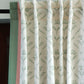 Door Curtain Cotton Blend Floral Digital Printed in White Green - 50"x84" (Hidden Loop)