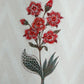 closeup of floral printed on blackout door curtains, 7feet, 50x84 inch