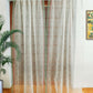 ZEBA World Transparent Organza Sheer Curtain for Door | Bedroom and Living Room | Soft and Light Weight | Floral Printed with Hidden Loop in Multicolor - 50x80 inches (7feet Long) (Pack of 2)