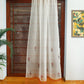 Organza Sheer Curtain Floral Printed Multicolor - 50x80 inches (Hidden Loop)