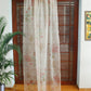 Organza Sheer Curtain Mughal Garden Printed Brown - 50" x 80" (Hidden Loop)