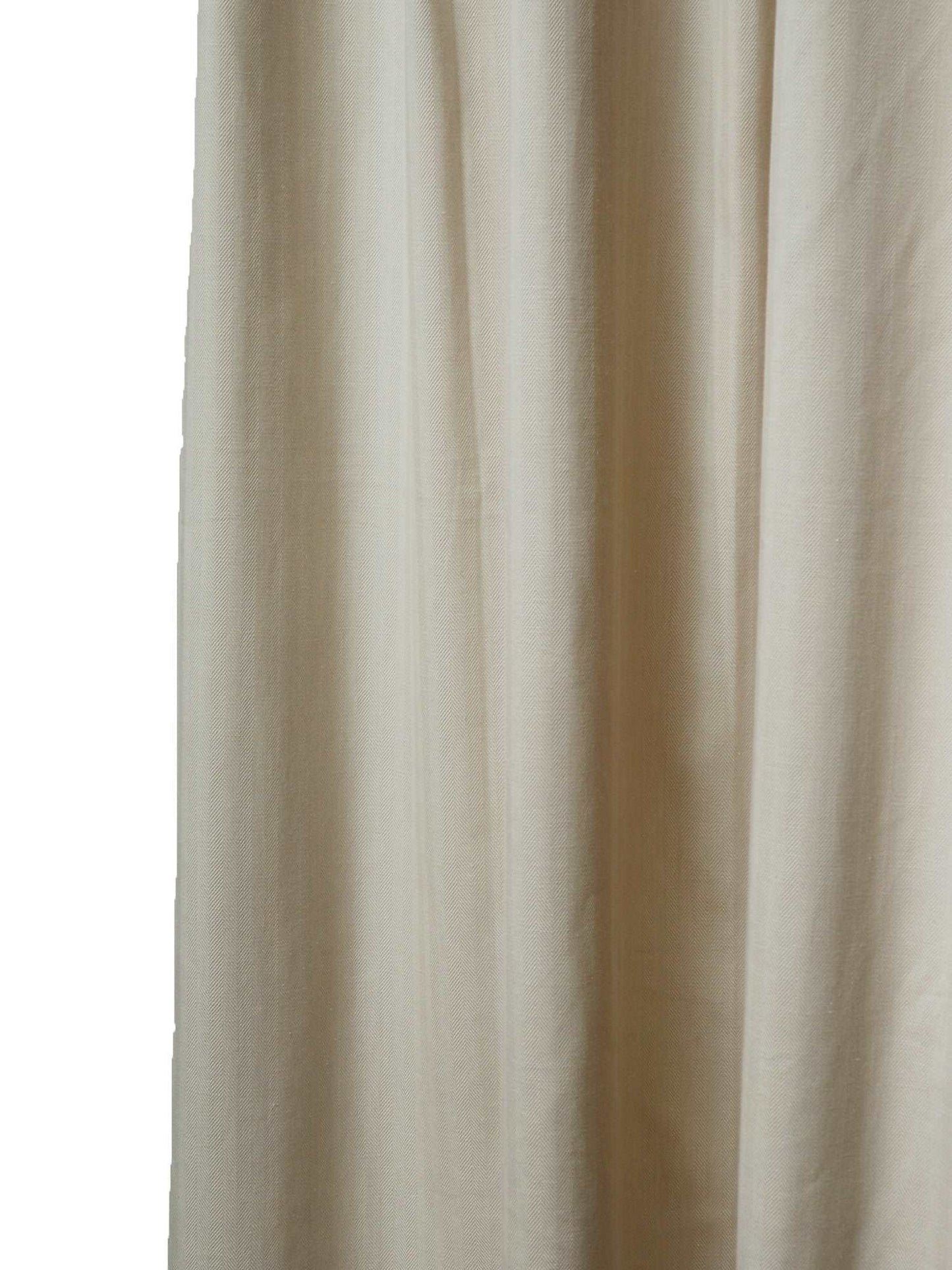 Curtain Cotton Blend Hidden Loop Self Textured Off White - 52" x 90"
