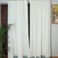Door Curtain with Patchwork Cotton Solid White - 52" X 90" (Hidden Loop) (7.5ft)