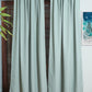 Door Curtain Cotton Solid Aqua Green - 52" X 84" (Hidden Loop) (7ft)