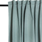 Door Curtain Cotton Solid Aqua Green - 52" X 84" (Hidden Loop) (7ft)