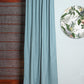 Door Curtain Cotton Self Textured Aqua Blue - 52" X 84" (Hidden Loop) (7ft)