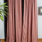 Door Curtain Cotton Blend Solid Coral - 52" X 84" (Hidden Loop) (7ft)