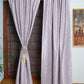 Door Curtain Self Textured Cotton Blend Lilac - 52" X 84"