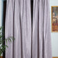 Door Curtain Cotton Blend  Self Textured Lilac - 52" X 84" (Hidden Loop) (7ft)