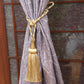 Door Curtain Cotton Blend  Self Textured Lilac - 52" X 84" (Hidden Loop) (7ft)