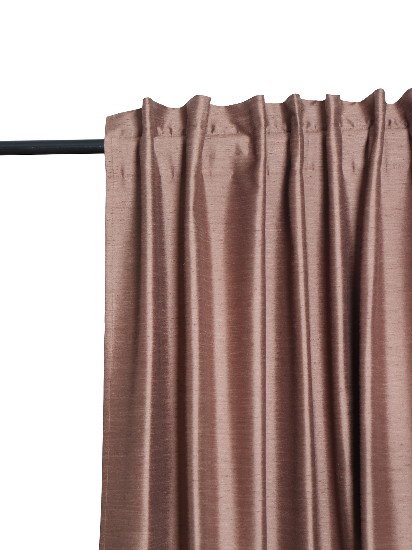 Door Curtain Cotton Blend Solid Brown - 52" X 84" (Hidden Loop) (7ft)