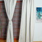 Door Curtain Cotton Blend Solid Off White - 52" X 84" (Hidden Loop) (7ft)