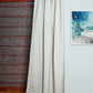 Door Curtain Cotton Blend Solid Off White - 52" X 84" (Hidden Loop) (7ft)