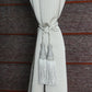 Door Curtain Cotton Blend Solid Off White - 52" X 84" (Hidden Loop) (7ft)