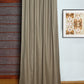 Door Curtain Cotton Blend Solid Brown - 52" X 84" (Hidden Loop)