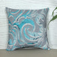 Cushion Cover for Sofa, Bed | Floral Print - Polycanvas | Green/Grey - 16x16in