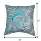 Cushion Cover for Sofa, Bed | Floral Print - Polycanvas | Green/Grey - 16x16in