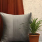 Grey Centre Pleated Cushion Cover (16 inches X 16 inches)