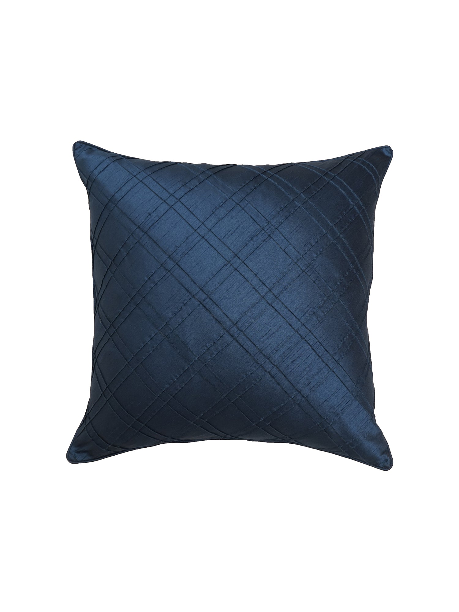 Cushion Cover Polyster Checkered Blue - 20" X 20"