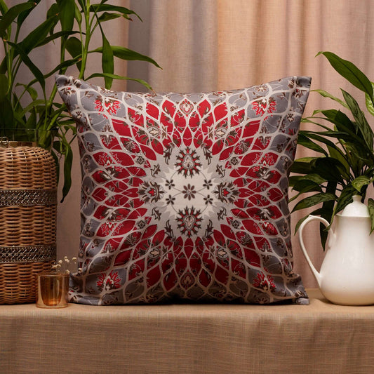 Co-ordinated Cushion Cover Set Of 5 Polyester Printed & Technique Multi Color -20x20+16x16+12x12inches