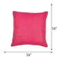 Cushion Cover for Sofa, Bed Varanasi Silk Cord Piping | Pink - 16x16in(40x40cm) (Pack of 1)