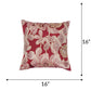 Cushion Cover for Sofa, Bed | Cotton Blend with Floral Embroidery | Multi - 16x16in(40x40cm) (Pack of 1)