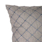 Cushion Cover Cotton Patchwork with Pleats and Embroidery of Checks - 12inches X 22inches