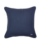 Cushion Cover Cotton Checks Pattern in Embroidery with Cord Piping Dark Blue - 16inches X 16inches