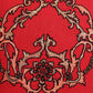Cushion Cover Cotton Blend Hand Embroidered Motif Red - 16inches X 16inches