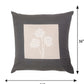 Cushion Cover Cotton Patchwork and Floral hand Embroidery Dark Grey - 16inches X 16inches