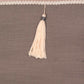 Cushion Cover Cotton Patchwork, Pleats and Tassels Laces Grey - 16inches X 16inches