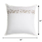 Cushion Cover Cotton Floral Embroidery White  - 16inches X 16inches