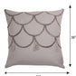 Cushion Cover Cotton Blend Floral Aari and Towel Textured Embroidery with Tassels Grey - 16inches X 16inches