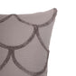 Cushion Cover Cotton Blend Floral Aari and Towel Textured Embroidery with Tassels Grey - 16inches X 16inches