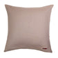 Cushion Cover Cotton Blend Aari and Towel Textured Embroidery with Tassels Beige - 16inches X 16inches