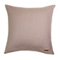 Cushion Cover Cotton Blend Aari and Towel Textured Embroidery with Tassels Beige - 16inches X 16inches