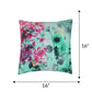 Cushion Cover for Sofa, Bed Poly Canvas Floral Print | Multi - 16x16in(40x40cm) (Pack of 1)