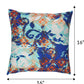 Cushion Cover for Sofa, Bed Poly Canvas Ikat Print | Multi color - 16x16in(40x40cm) (Pack of 2)