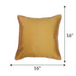Cushion Cover for Sofa, Bed Polyester with Cord Piping Pink Gold  - 16x16in(40x40cm) (Pack of 1)