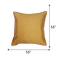Cushion Cover for Sofa, Bed Varanasi Silk Motif with Cord Piping Pink Gold  - 16x16in(40x40cm) (Pack of 5)