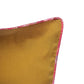 Cushion Cover for Sofa, Bed Polyester with Cord Piping Pink Gold  - 16x16in(40x40cm) (Pack of 1)