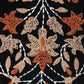 ZEBA World Square Cushion Cover for Sofa, Bed | Motif Embroidery - Chenille | Black - 16x16in(40x40cm) (Pack of 1)