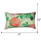 Cushion Cover for Sofa, Bed | Cotton Polyester| Floral Design | Hand Embroidery with Cord Piping | Multicolor - 12x22in(30x56cm) (Pack of 1)