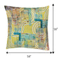 ZEBA World Square Cushion Cover for Sofa, Bed | Printed Contemporary Abstract Art - Polycanvas | Multicolor - 16x16in(40x40cm) (Pack of 1)