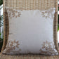 Cushion Cover Cotton Floral Hand Embroidery Beige - 16inches X 16inches