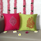 Cushion Cover for Sofa, Bed | Polyester Paisley Motif Embroidery | Multi Color - 16x16in(40x40cm) (Pack of 2)