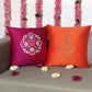 Cushion Cover for Sofa, Bed | Polyester  Motif Floral Embroidery | Multi Color - 16x16in(40x40cm) (Pack of 2)